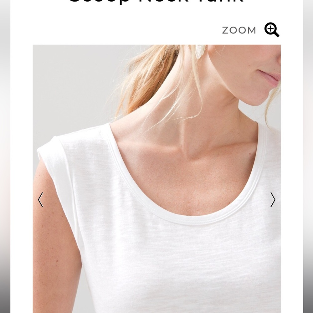 NWT White House Black Market, scoop neck white T-shirt - Picture 8 of 9